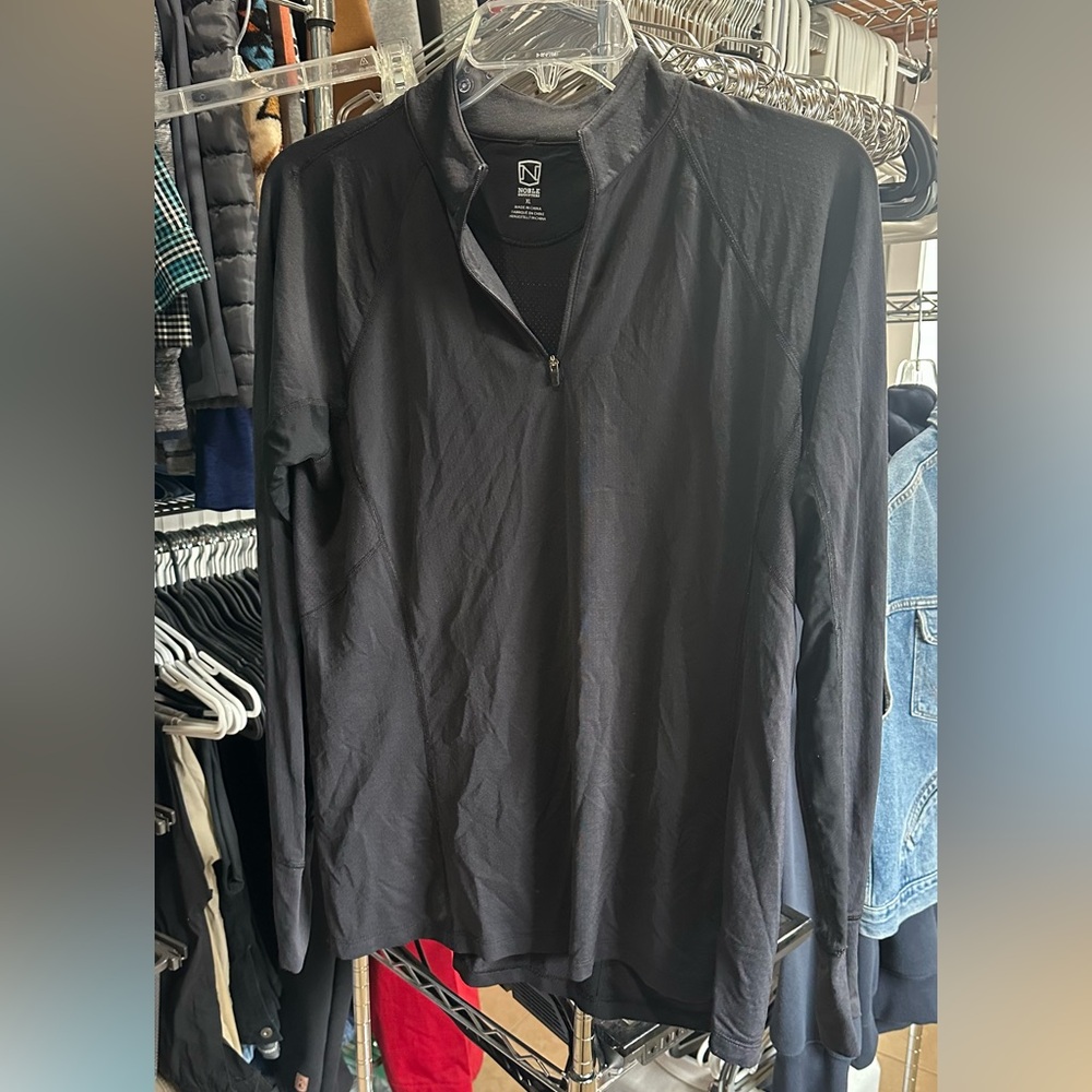 Men's Black Quarter-Zip Lightweight Jacket